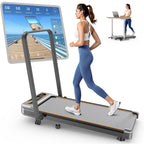 Foldable Treadmill With 10% Incline Upgrade 3.5Hp Low Noise Walking Pad Treadmill With Handle Bar Rayspace 4 In 1 Portable Under