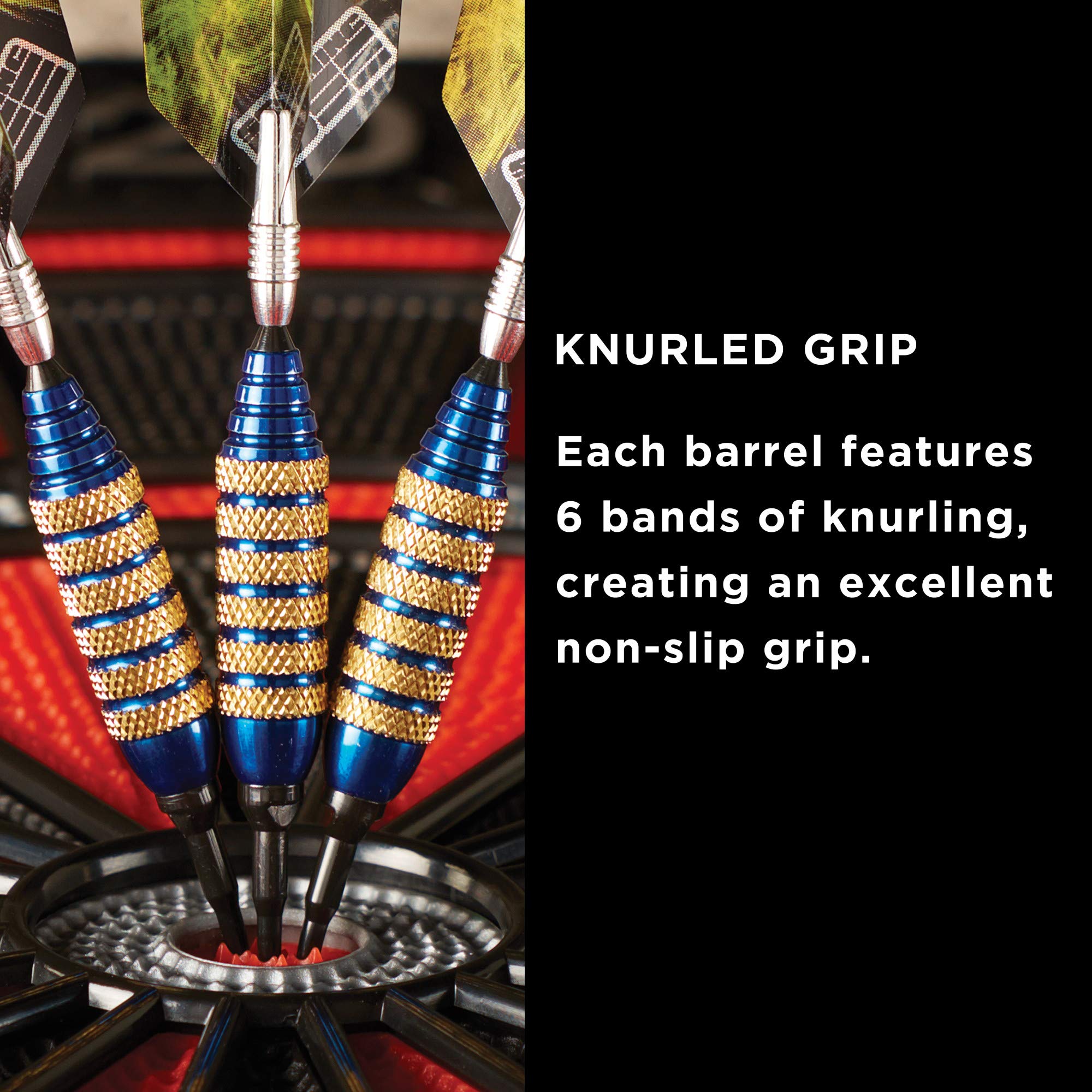 Viper Spinning Bee Soft Tip Darts With Casemaster Storage/Travel Case, Blue, 16 Grams
