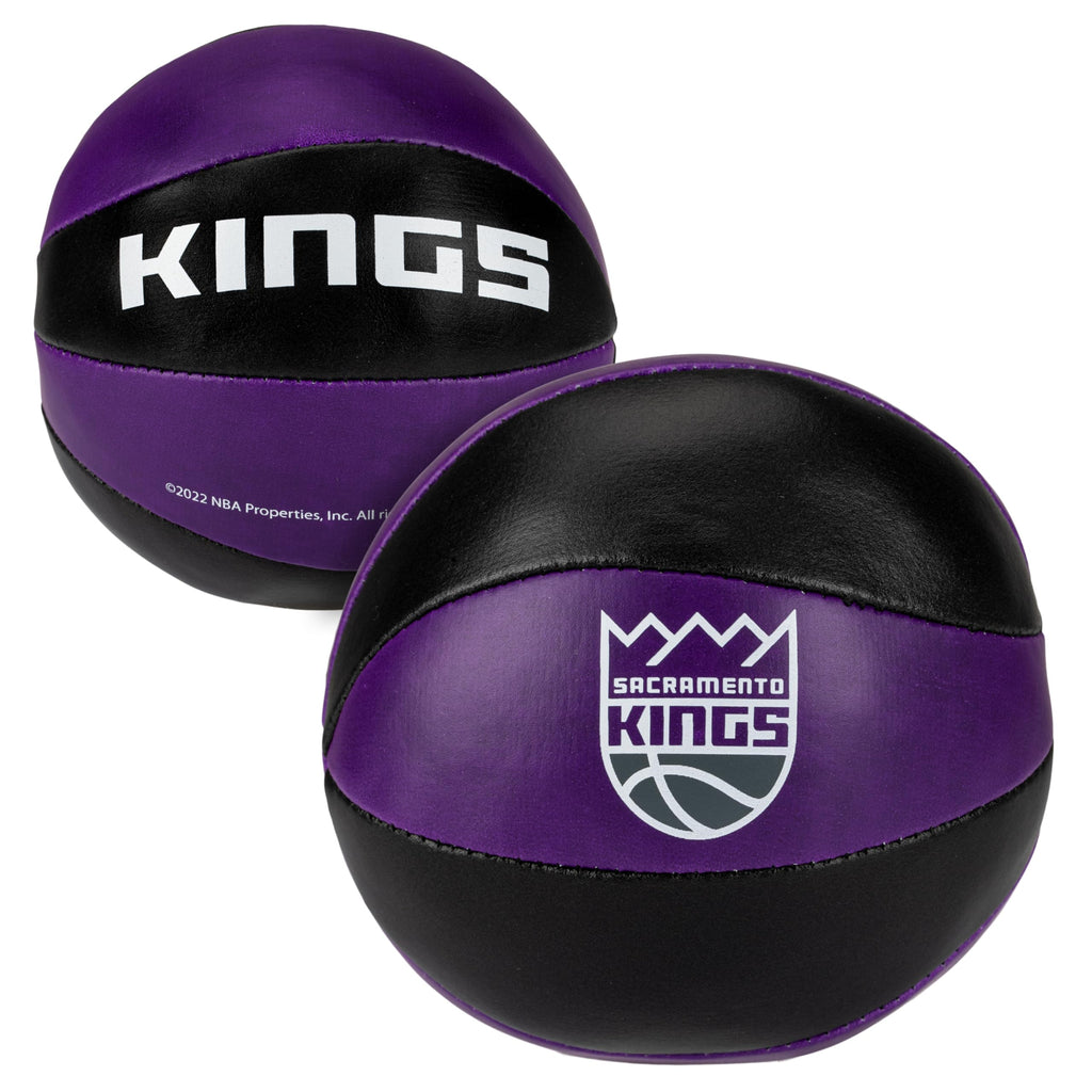Franklin Sports Nba Sacramento Kings Toy Basketballs - 2 Pack Of Kids Soft Mini Basketballs For Over The Door + Indoor Hoops - N