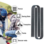12 Pack 12 Inch Rebar Stakes Heavy Duty Trampoline Anchors, Ground Stakes Tent Stakes Steel Ground Anchors, Black