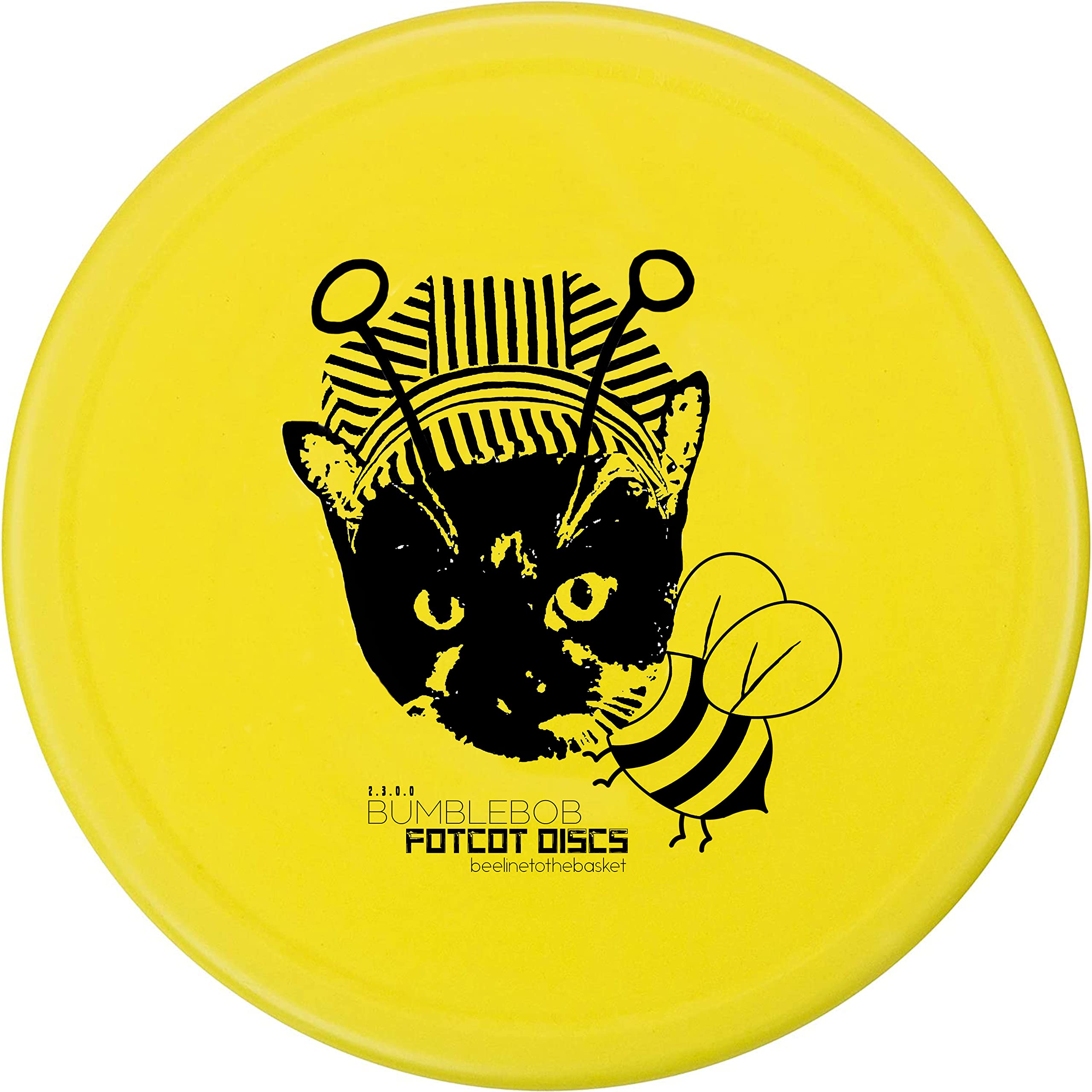 Fotcot Discs 5 Bumble Bob Putter Disc Golf Approach Putter Pack (5 Putters, Mixed Stamps, Yellow Disc)