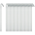20 Pack Tent Stakes for Outdoor Camping, Heavy Duty Metal, Galvanized Rust-Free Yard Stakes, 20 Garden Edging Fence Hooks, Garde