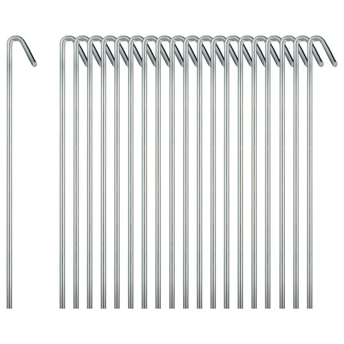20 Pack Tent Stakes for Outdoor Camping, Heavy Duty Metal, Galvanized Rust-Free Yard Stakes, 20 Garden Edging Fence Hooks, Garde