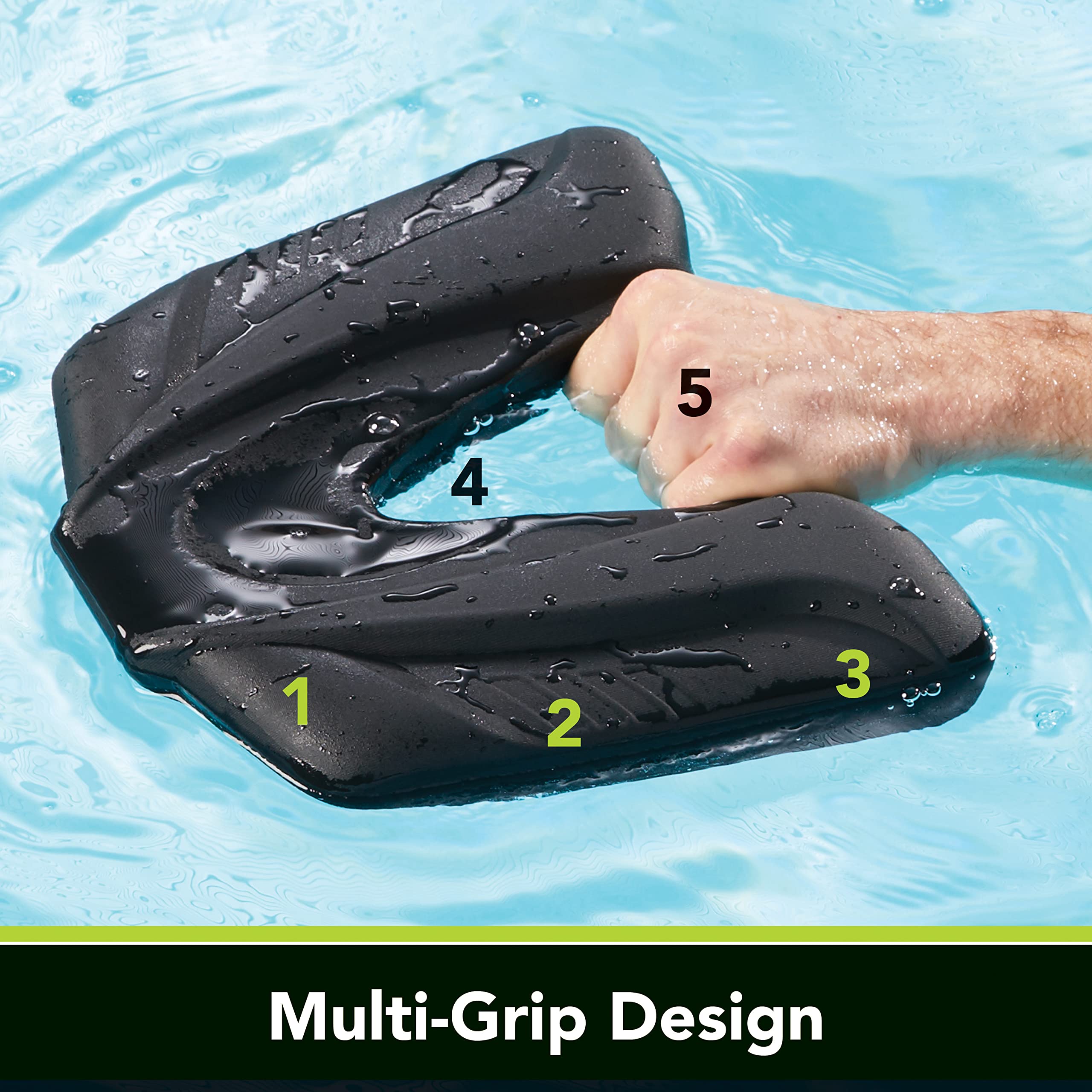 Aqua Fitness, 3-In-1 Combo Pull-Kick-Swim Kickboard, Eva Foam Swim Training Device, Adults