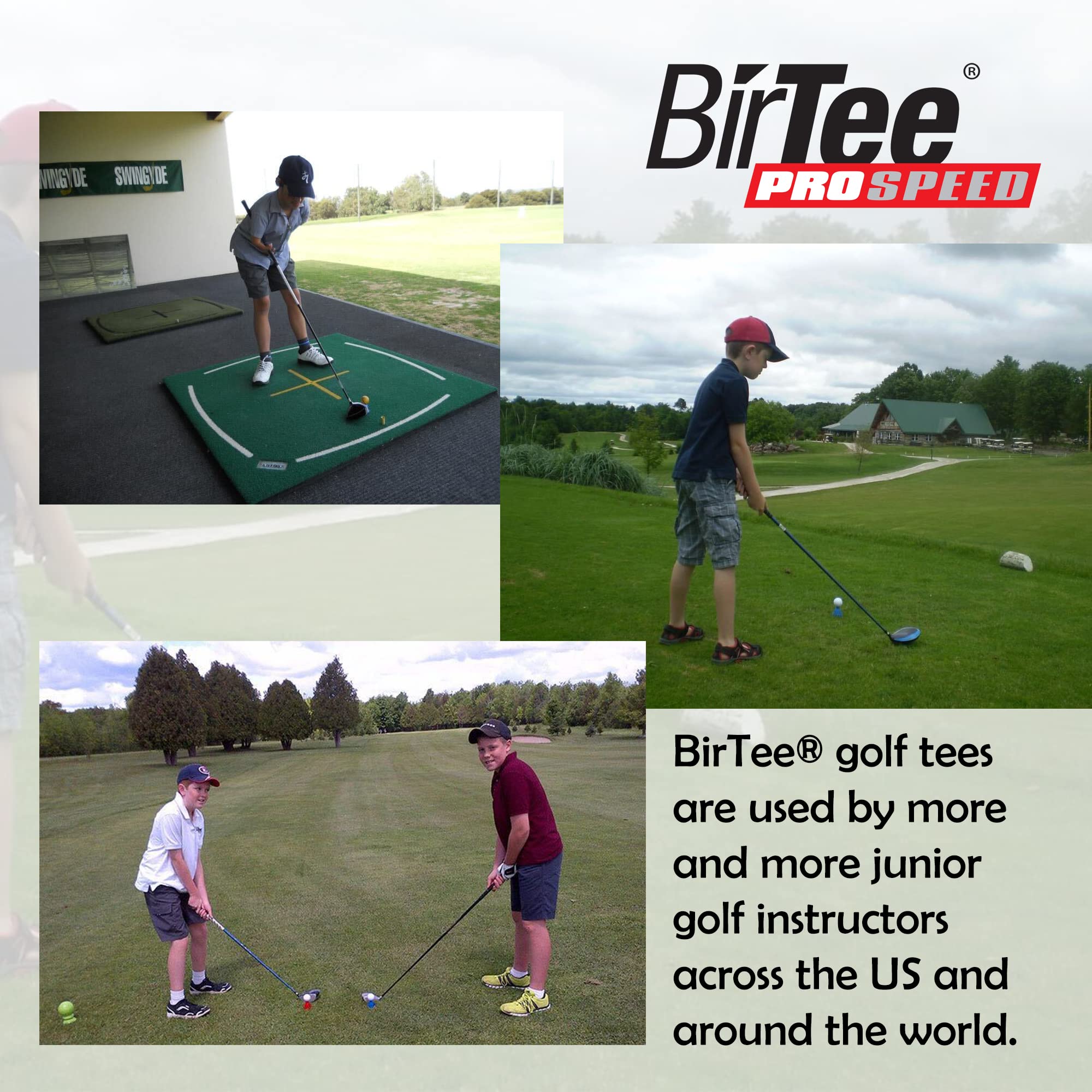 Birtee Golf Tees - Pro Speed Version With Enhanced Durability - Size #7 (1 3/4'') Individual Size Pack - 2 Tees Per Pack. Indoor
