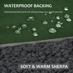 Tirrinia Outdoors Waterproof Throw Blanket, 51      X 59       Sherpa Fleece Stadium Windproof Mat For Boat, Traveling, Camping,