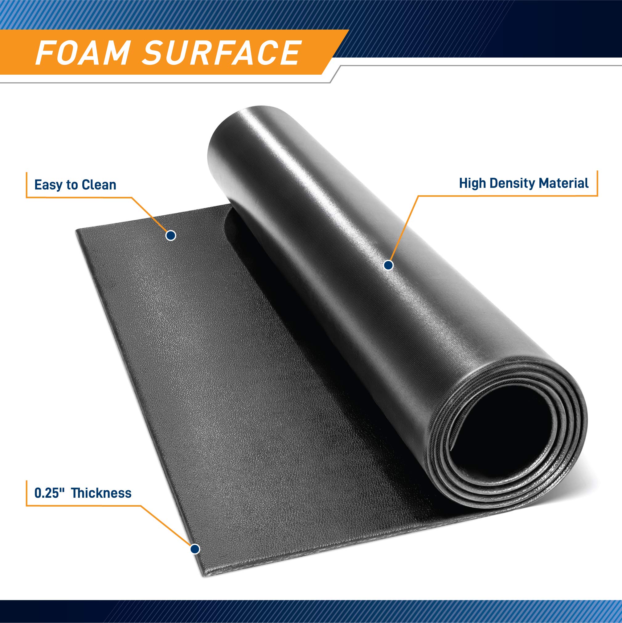 Marcy Fitness Equipment Mat And Floor Protector For Treadmills, Exercise Bikes, And Accessories Mat-366 (78'' X 36'' X 0.25'' Th