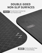 Cambivo Large Yoga Mat For Men And Women 1/3 & 1/4 Inch Thick, 72'' X 48'' Extra Wide Workout Mat, Exercise Fitness Tpe Mat For