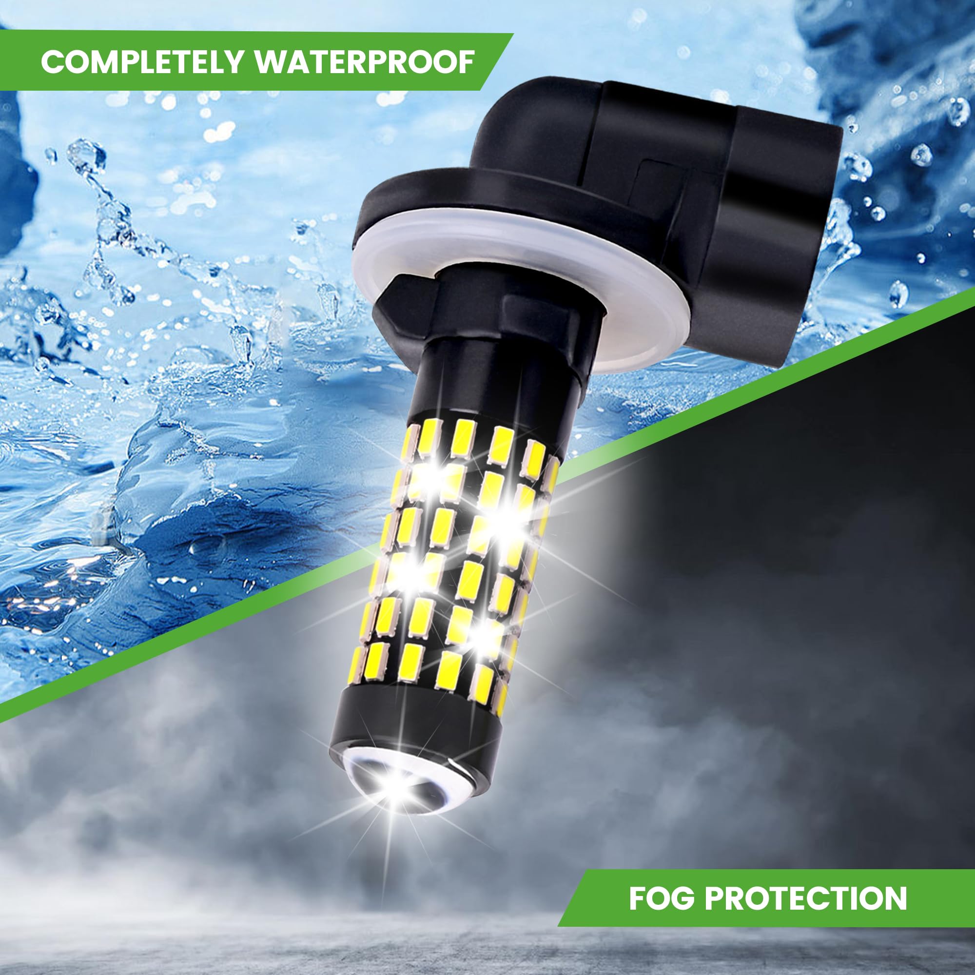 10L0L Golf Cart Headlight Bulb Lights For Ezgo Club Car Ds Precedent, Super Bright Fog Light Bulbs Golf Cart Light Kit White(Mus