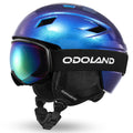 Odoland Ski Helmet and Goggles Set for Adults & Youth, Snowboard Helmet with Goggles - Shockproof Winter Sports Helmet with Prot