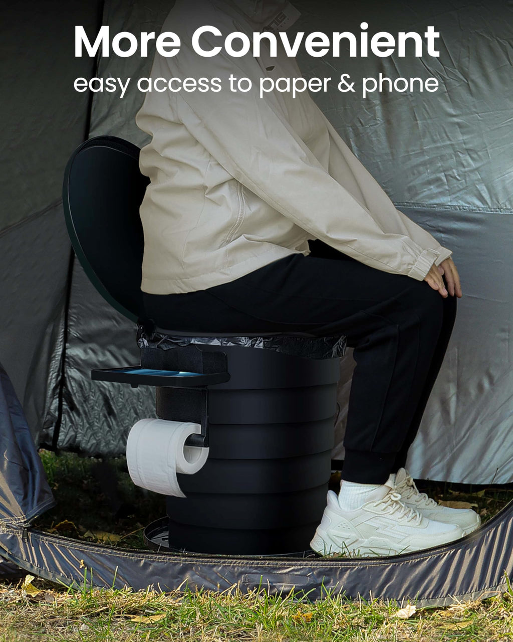 Triptips 2025 Upgrade Retractable Portable Toilet Foldable Height Adjustable Travel Toilet For Car Camping Toilet Porta Potty Fo