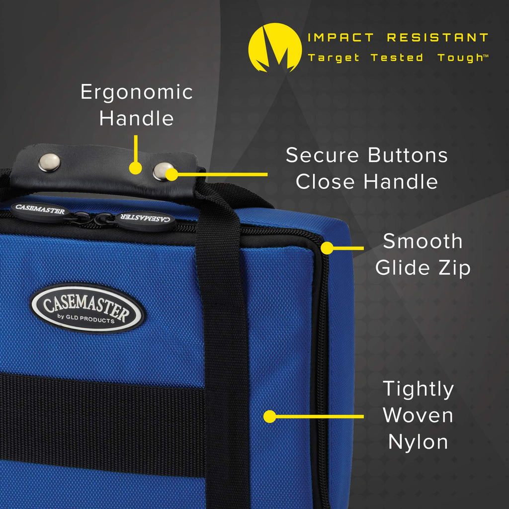 Casemaster by GLD Products Classic Nylon Dart Carrying Case for Steel and Soft Tip Darts, Holds 12 Darts Numerous Other Accessor