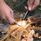 Exbuevue Fire Starter, 5'' Ferro Rod Outdoor Survival Tools Flint And Steel And Stricker For Bushcraft, Camping, Hiking Kits