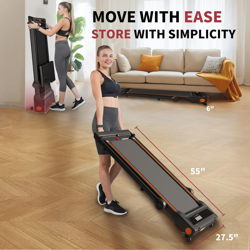 Walking Pad Treadmill With Incline, 4.0Hp 3 In 1 Under Desk Treadmill With Removable Desk, 330Lbs Capacity Foldable Treadmills F