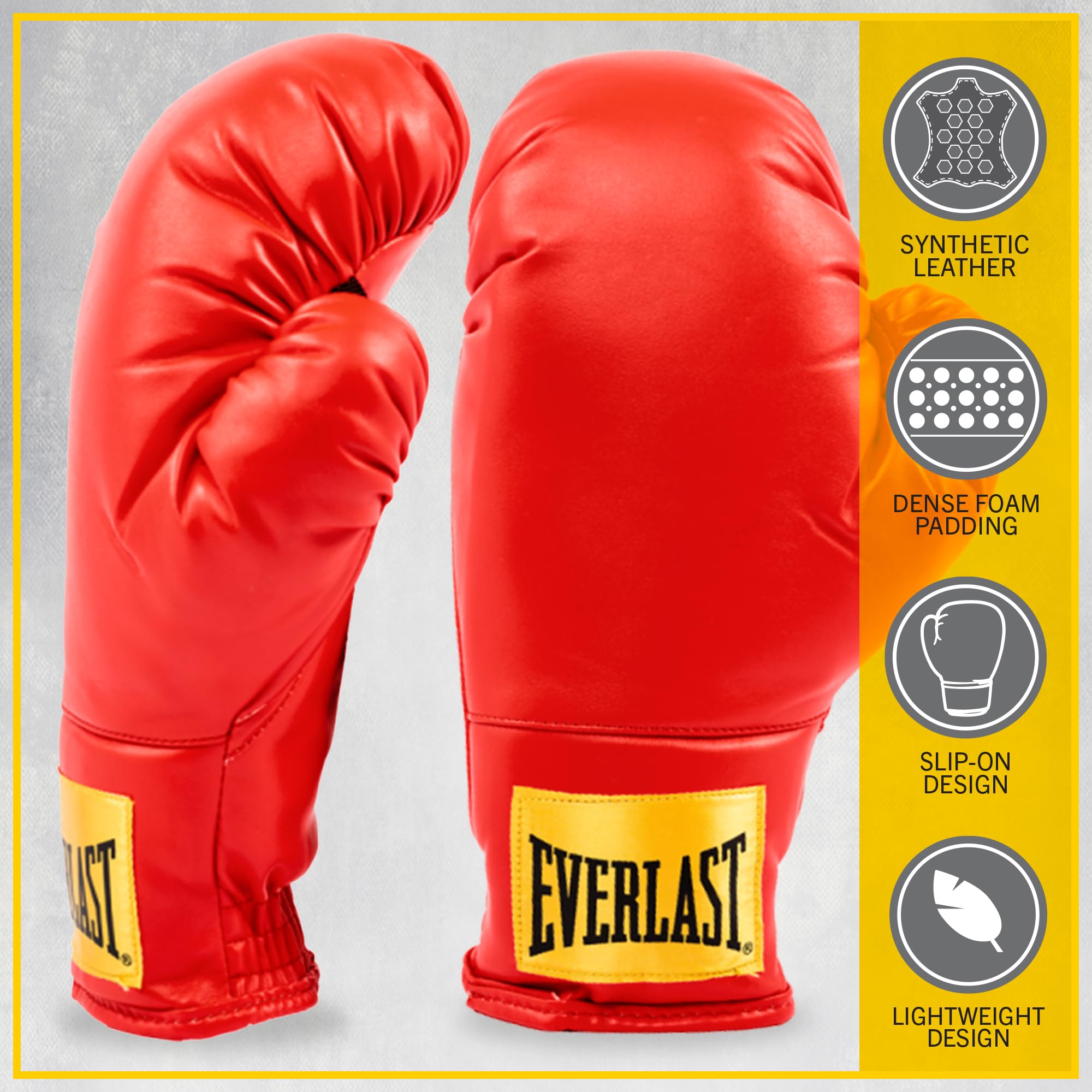 Everlast Laceless Gloves (Red, Small)