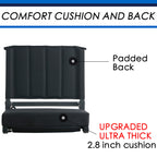 SPORT BEATS Stadium Seats with Back Support Bleacher Chairs with Back and Cushion Thick Padded Bleacher Seats Includes Shoulder
