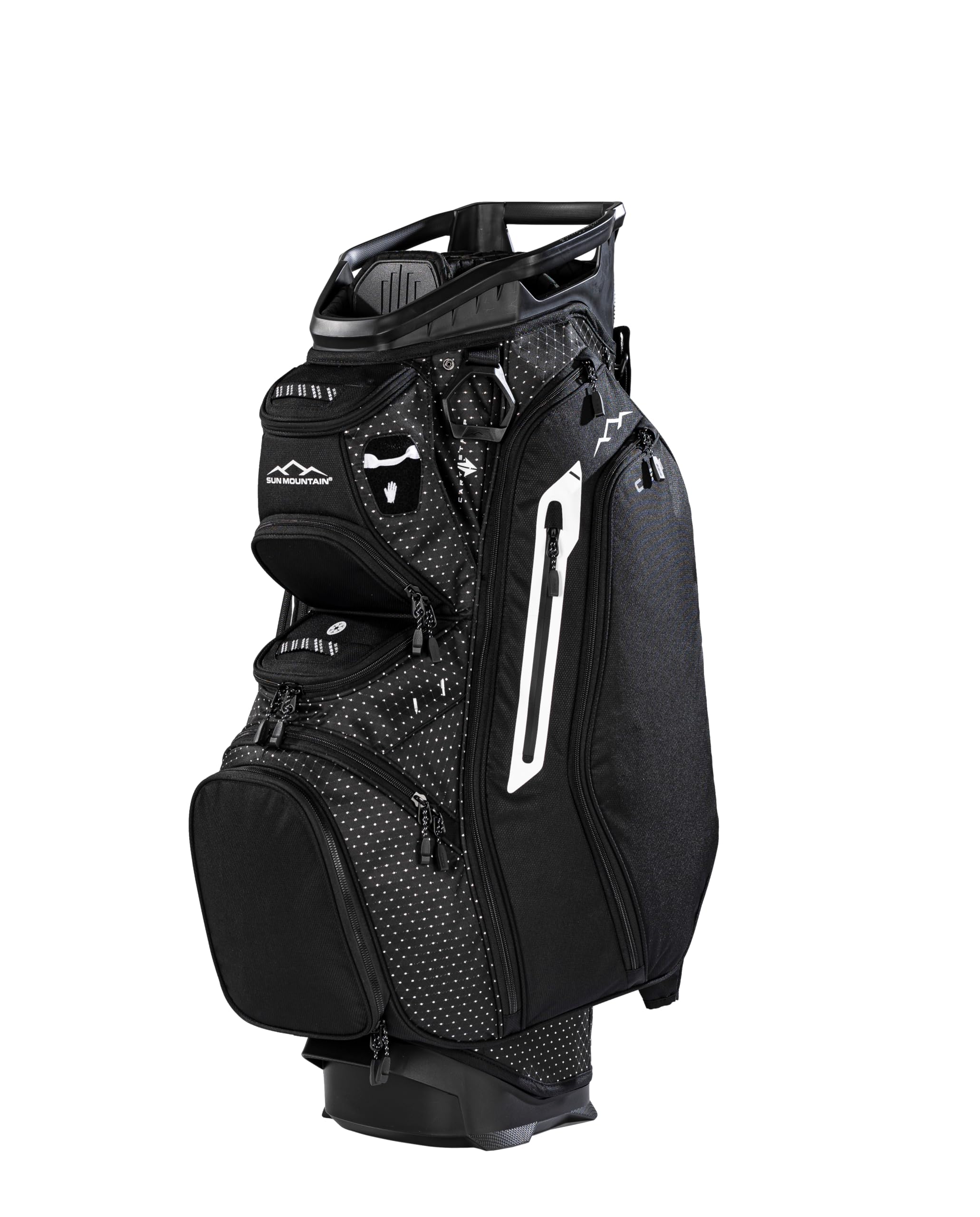 Sun Mountain Womens C130 Lightweight Cart Golf Bag, 14-Way Top, 2026 Model, Black Diamond Black