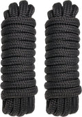 PACTHSD 2 Pack 5/8 x 30 Dock Lines - Marine Grade Nylon Boat Rope with 15 Loop for Docking and Mooring - Double Braided Boat Li