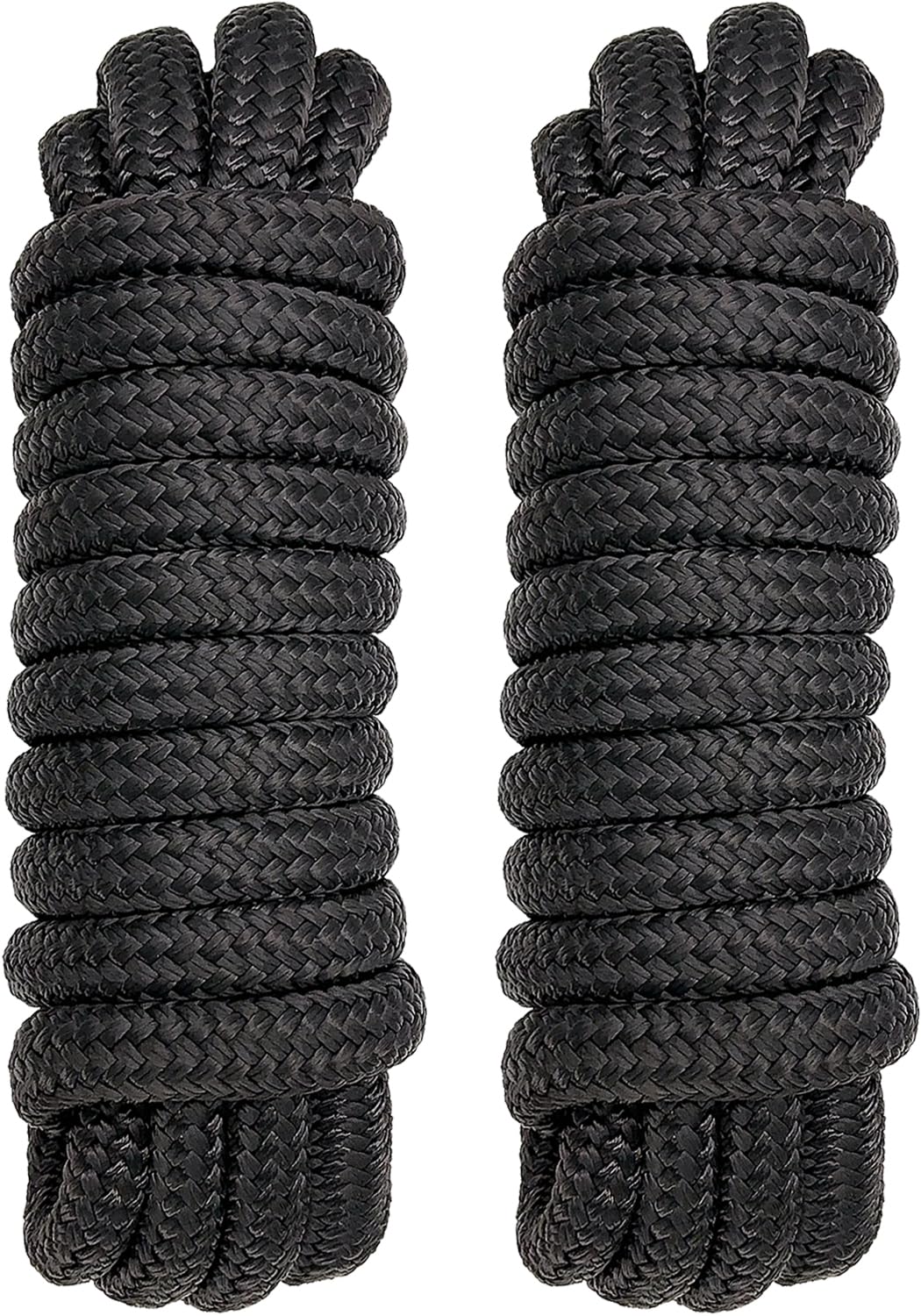 PACTHSD 2 Pack 5/8 x 30 Dock Lines - Marine Grade Nylon Boat Rope with 15 Loop for Docking and Mooring - Double Braided Boat Li