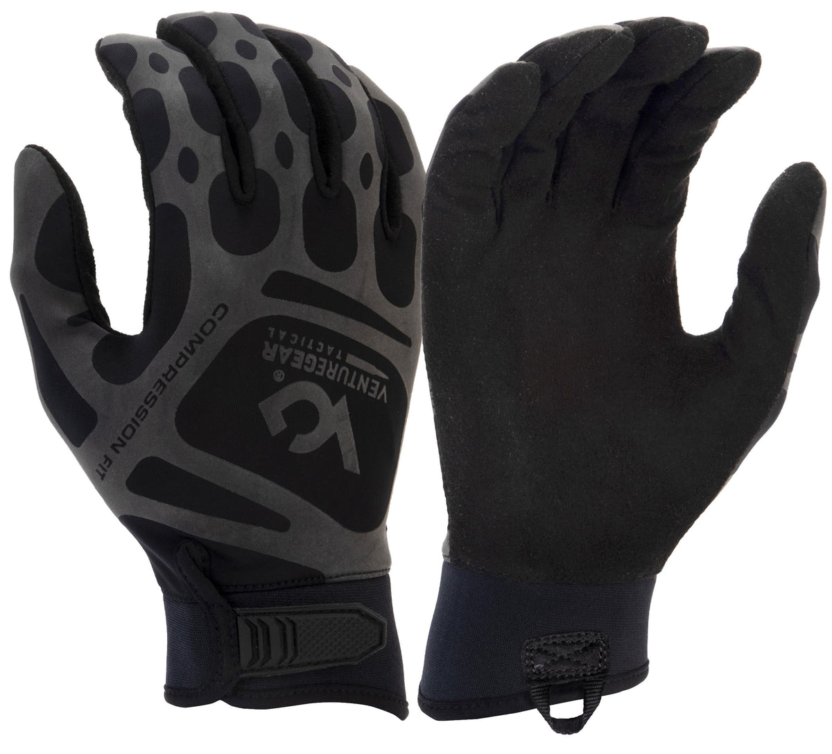 Venture Gear Tactical Compression Fit Training Gloves Touchscreen Blackout Extra Large