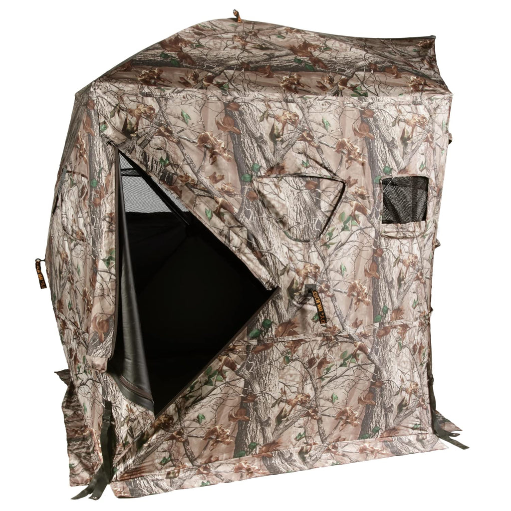 Muddy Outdoors Twin Peaks Heavy-Duty Water-Resistant 2-Person Hub-Style Hunting Ground Blind, Multi (Mud-Mgbtp)