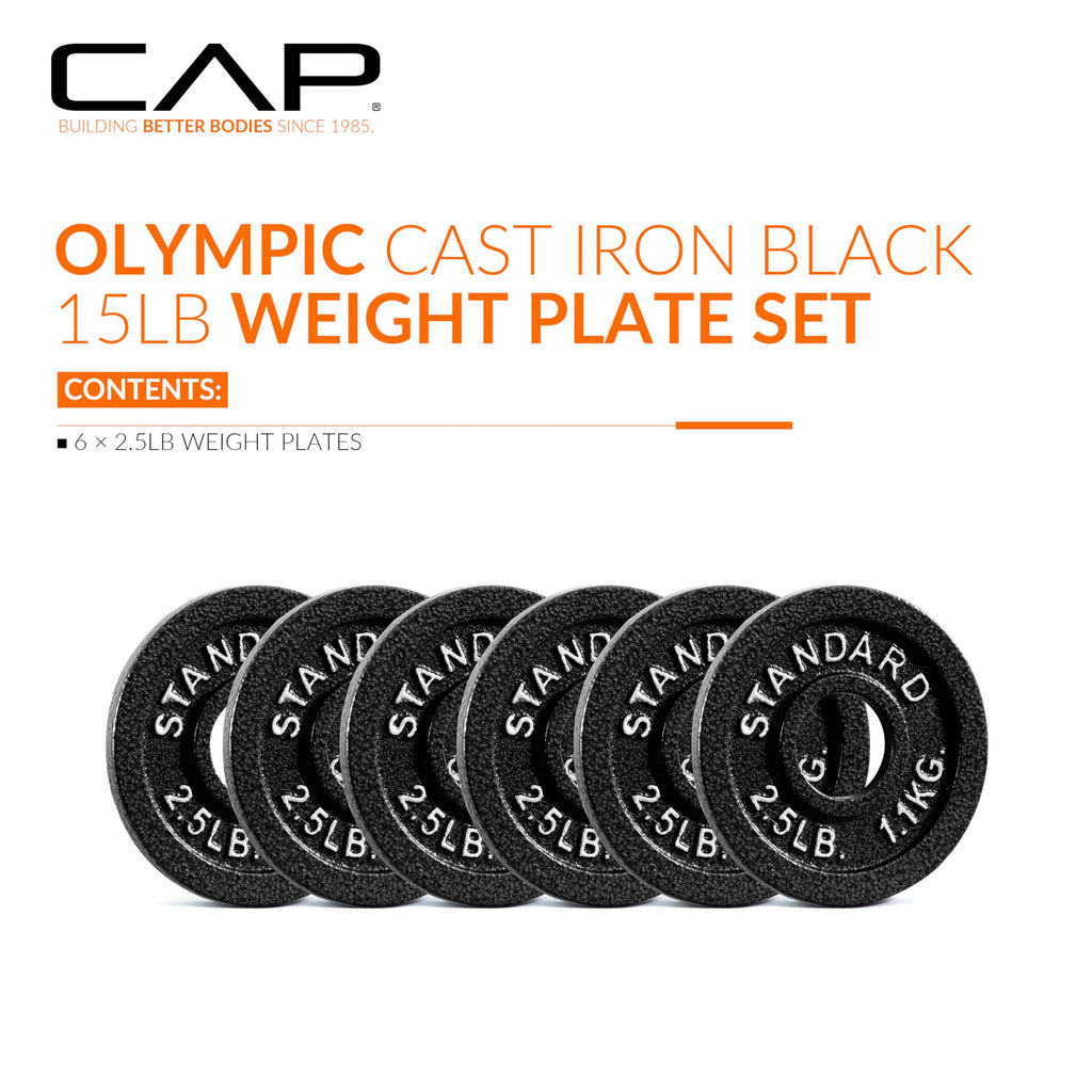 CAP Barbell 2-Inch Olympic Grip Plate, 25-Pounds