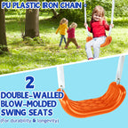 4-In-1 Heavy Duty Swing Set For Backyard - Large Metal Frame With Saucer Swings, Sandbox, Basketball Hoop & Single Swing Seat |