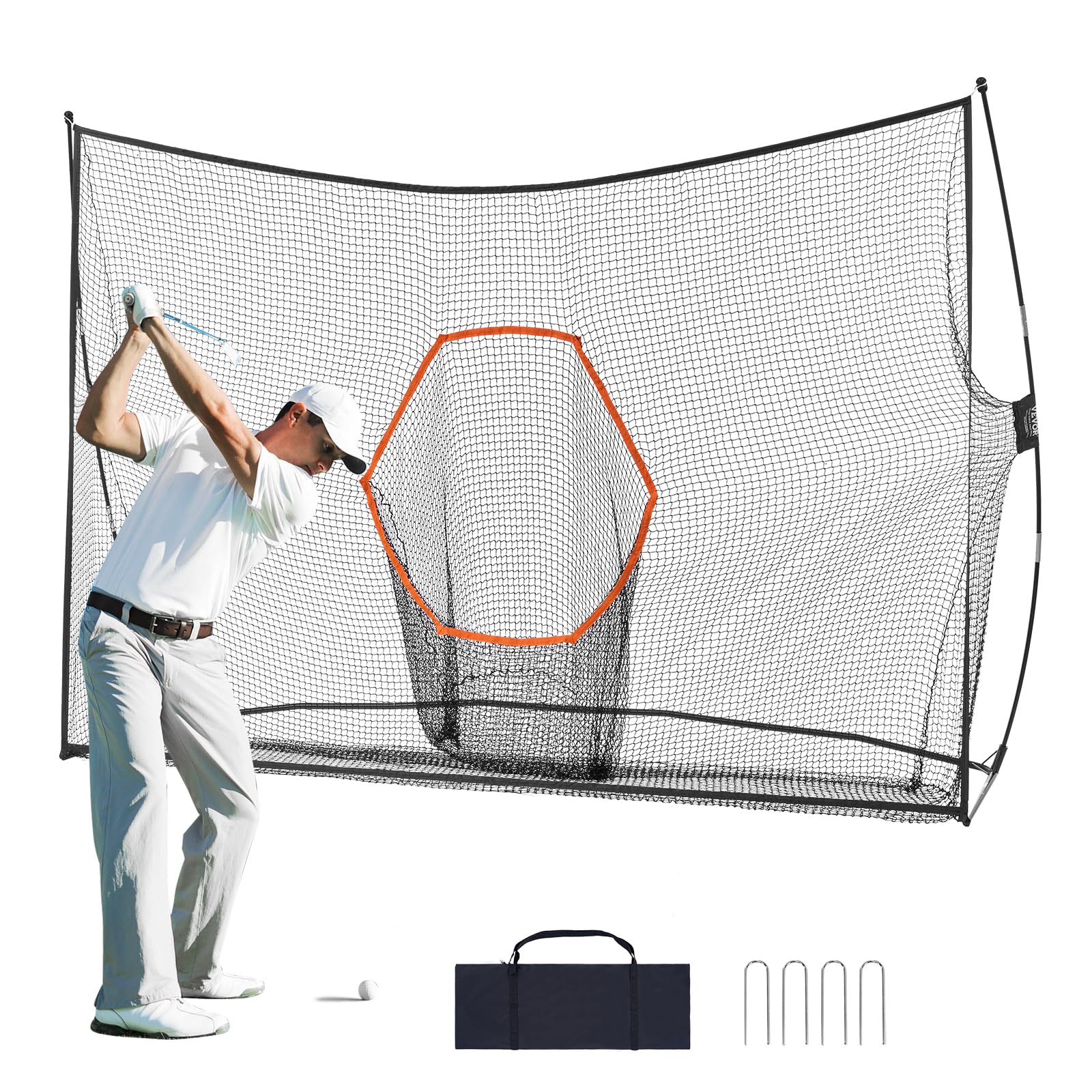 Vevor 10.8X7Ft Golf Practice Hitting Net Indoor Personal Driving Range Training