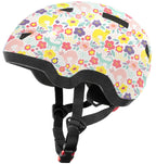 Toddler Bike Helmet For Boys And Girls, Adjustable Kids Helmets From Infant/Baby To Children, 1/2/3/4/5/6/7/8 Years Old(Flower K