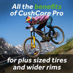 Cushcore Plus Set - Includes (2) Tire Inserts, (2) Presta Valves & Rim Stickers, Easy At-Home Installation, Bicycle Tire Inserts