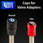 Bike Bits Presta Valve Adapter - Convert Presta To Schrader - French/Uk To Us - Inflate Tire Using Standard Pump Or Air Compress