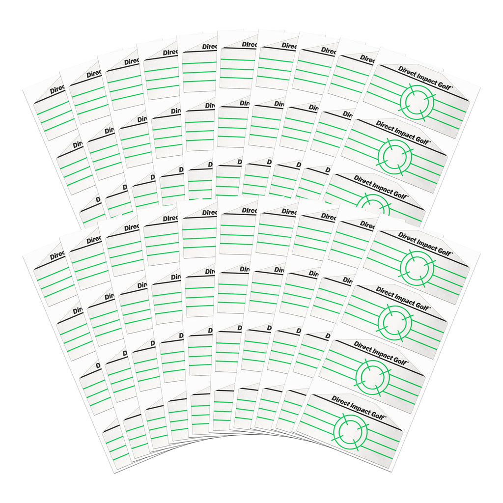 Combo Pack (100 Driver+100 Iron) Ultra-Thin Golf Impact Tape For Accurate Swing Analysis And Shot Feedback By Direct Impact Golf