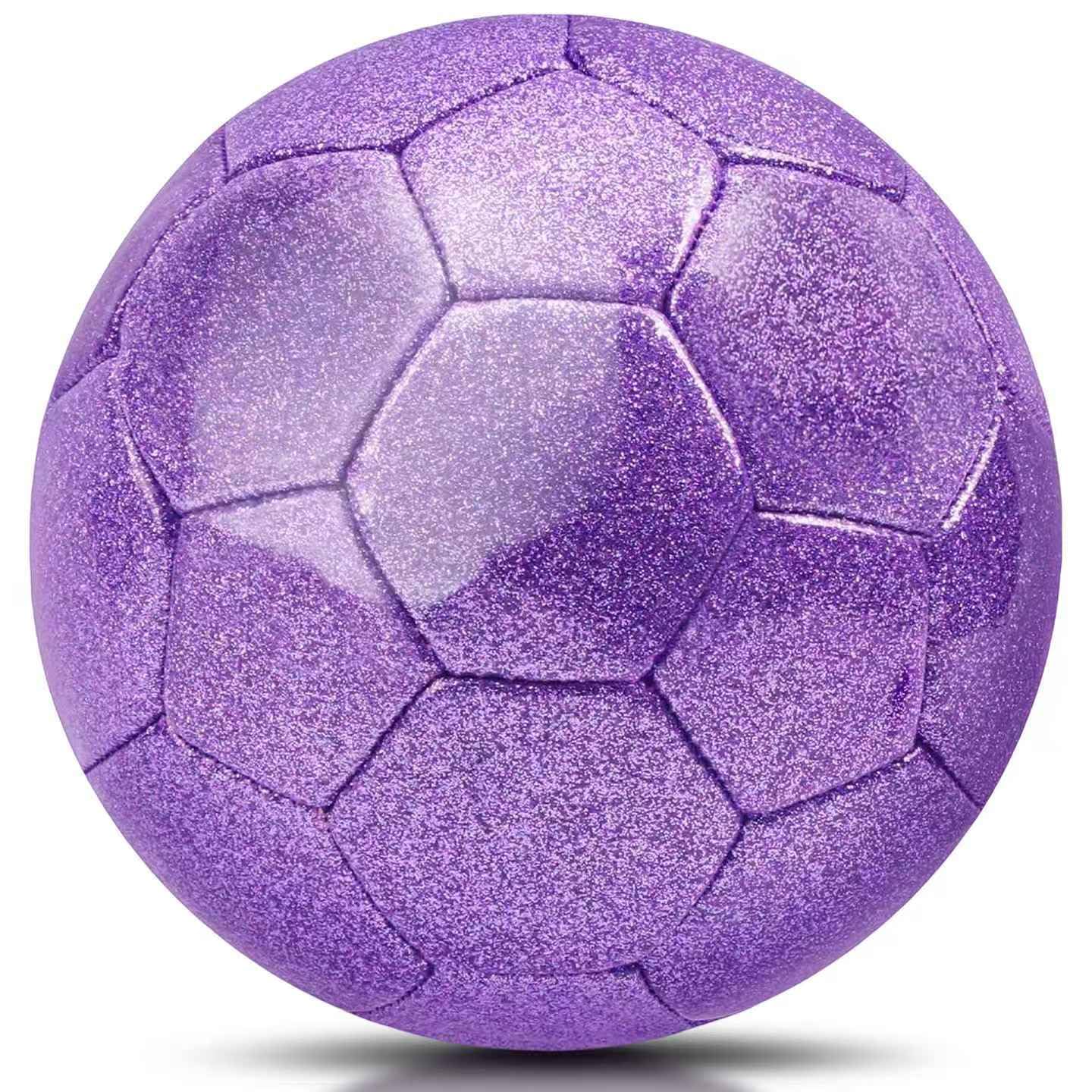 Size 4 Soccer Ball Glitter Pink - Kids Aged 4-6 6-8 8-12 Outdoors Sports Training Ball Recreation Playing Ball Teens Girls Child