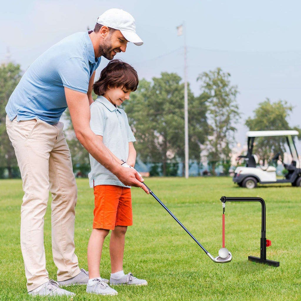 Poen Golf Swing Trainer Training Durable Iron Golf Practice Swing Groover With 3 Height Indoor Golf Practice Simulator Accessori