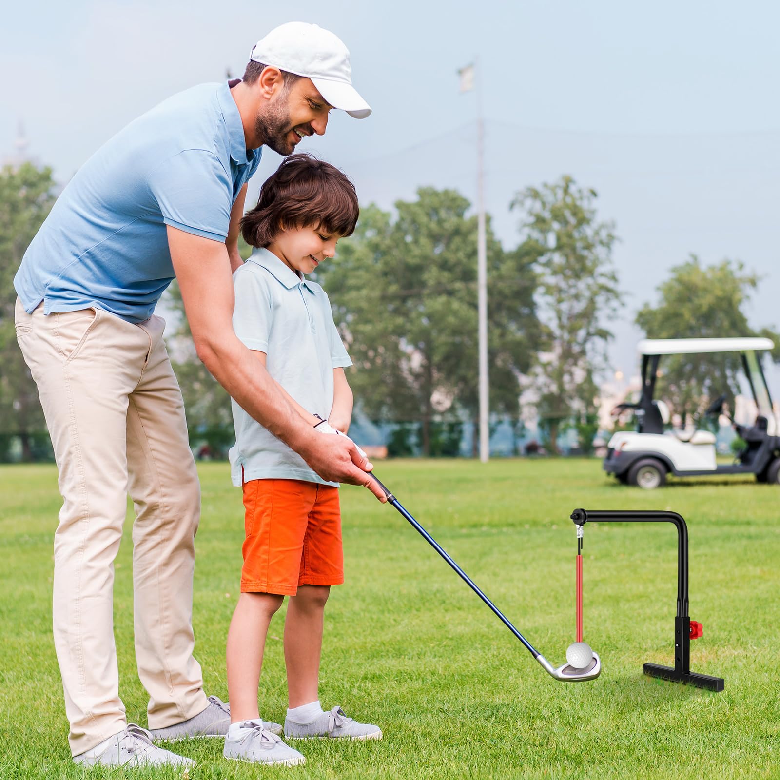 Poen Golf Swing Trainer Training Durable Iron Golf Practice Swing Groover With 3 Height Indoor Golf Practice Simulator Accessori