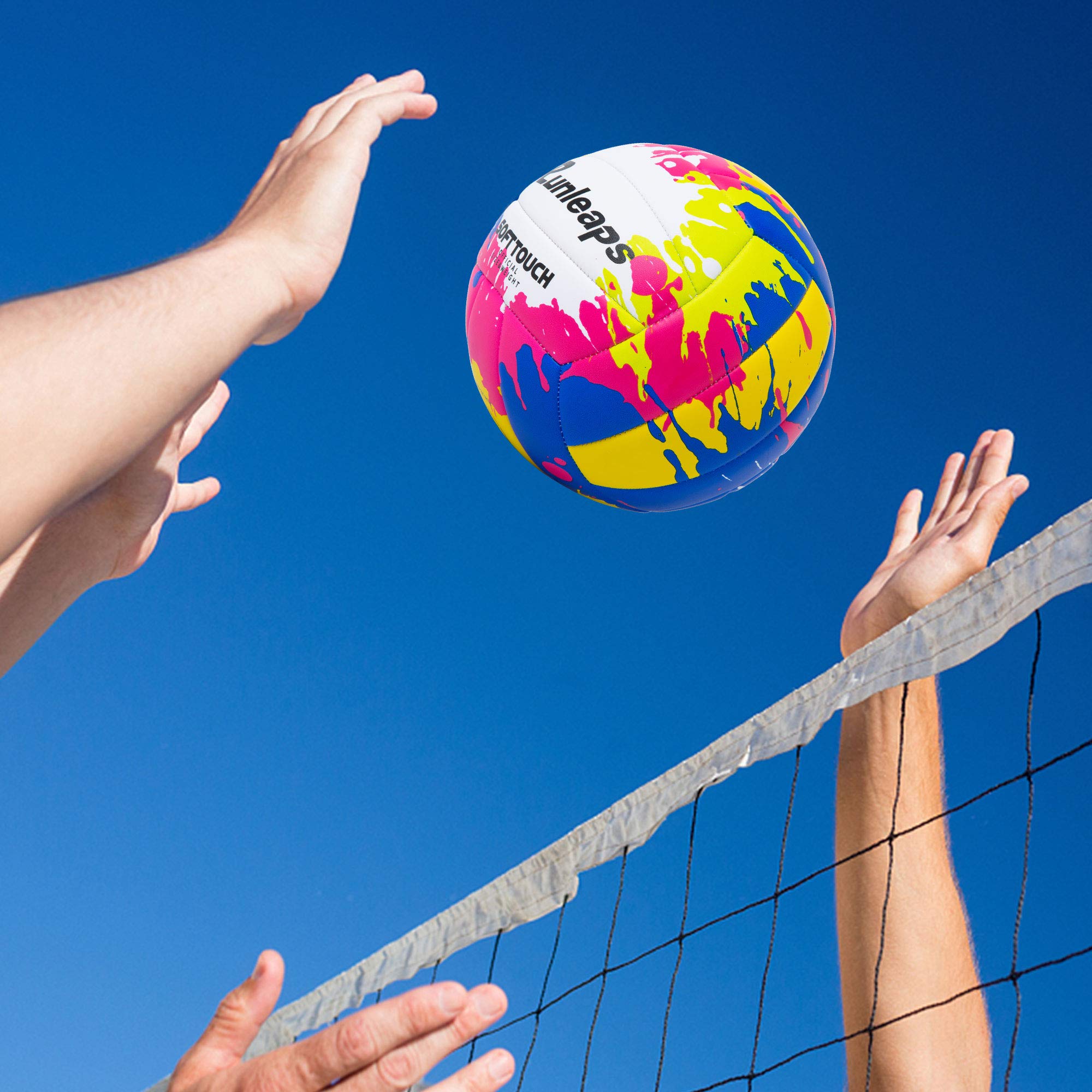 Beach Volleyball Official Size 5 - Runleaps Soft Waterproof Volleyball Sand Sports Pu Ball For Indoor, Outdoor, Pool, Gym, Train