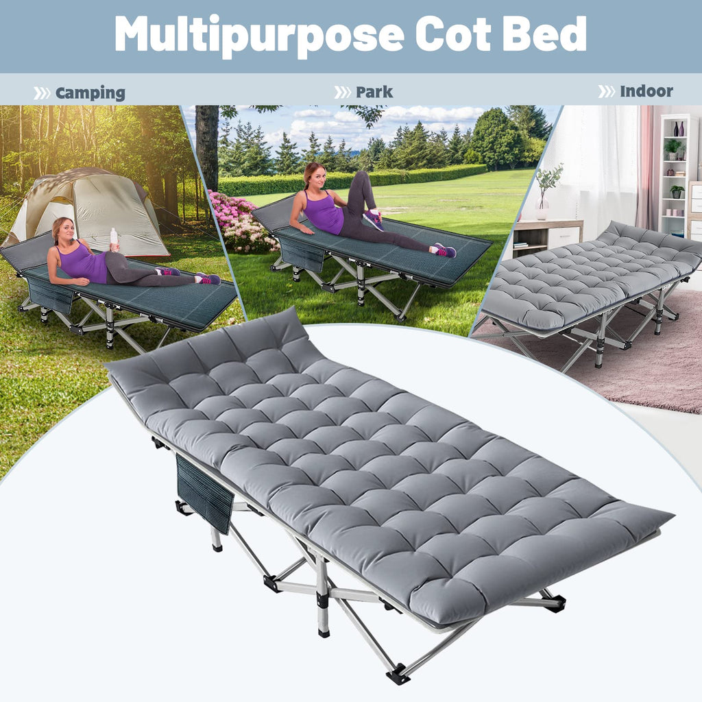 Slsy Folding Camping Cot Xl, Folding Cot Camping Cot For Adults Portable Folding Outdoor Cot With Carry Bags For Outdoor Travel