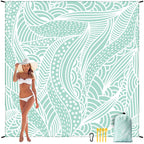 Hihoho Beach Blanket, Sandproof Beach Mat, Waterproof Quick Drying Lightweight Outdoor Picnic Mat 79 ''X108 '' For 2-5 Adults Wi