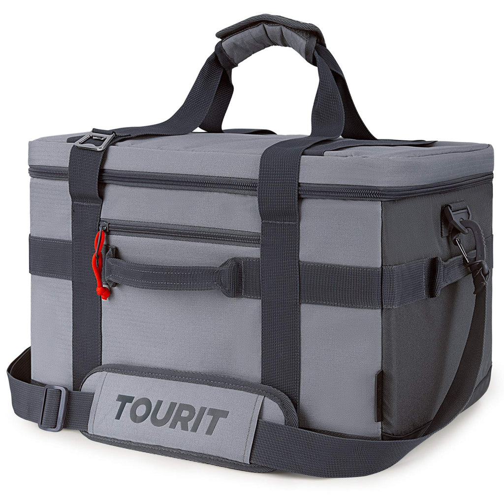 Tourit Cooler Bag 48-Can Insulated Soft Cooler Large Collapsible Cooler Bag 32L Lunch Coolers For Picnic, Beach, Work, Trip, Gre