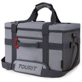 TOURIT Insulated Collapsible Cooler Bag, 48-Can 32L Large Soft Cooler for Picnic, Beach, Work, Travel, Grey