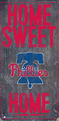 Fan Creations MLB Philadelphia Phillies Unisex Philadelphia Phillies Home Sweet Home Sign, Team Color, 6 x 12