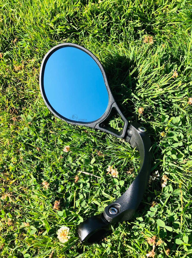 Hafny E13 Approved E-Bike Mirror, Large Surface Handlebar Bike Mirror, Hd Automotive Grade Glass Bicycle Mirror, Safe Blast-Resi