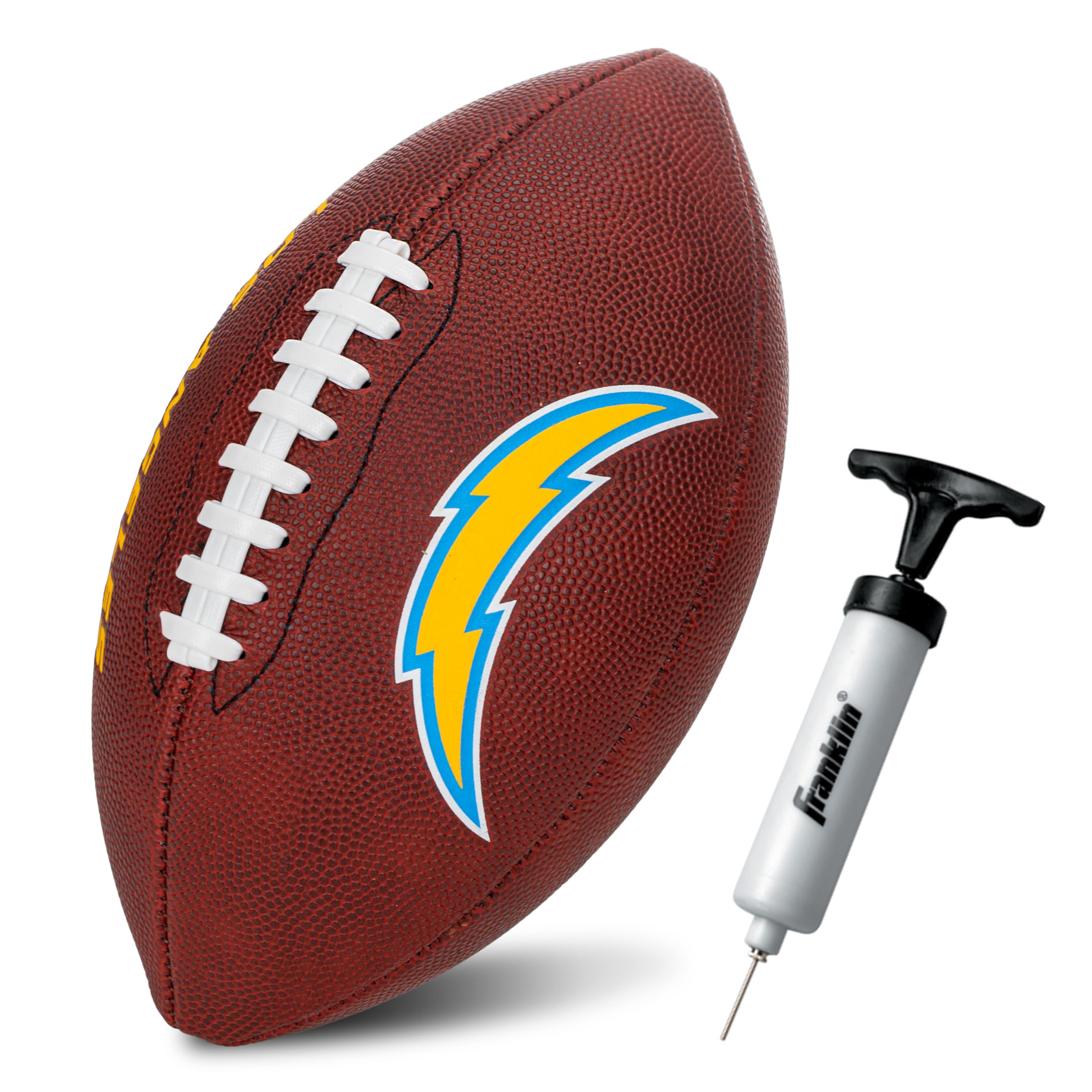 Franklin Sports Nfl Los Angeles Chargers Football - Youth Junior Size Football For Kids - Official Nfl Team Logo + Colors Youth