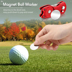 4 Pieces Golf Repair Tool Stainless Steel Foldable Golf Divot Tool Magnetic Golf Button Tool Golf Ball Marker (Red, Silver, Gray
