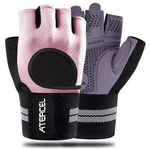 Atercel Fingerless Padded Palm Gloves Breathable With Wrist Support For Water Ski, Canoeing, Sailing, Jet Skiing, And Rowing For