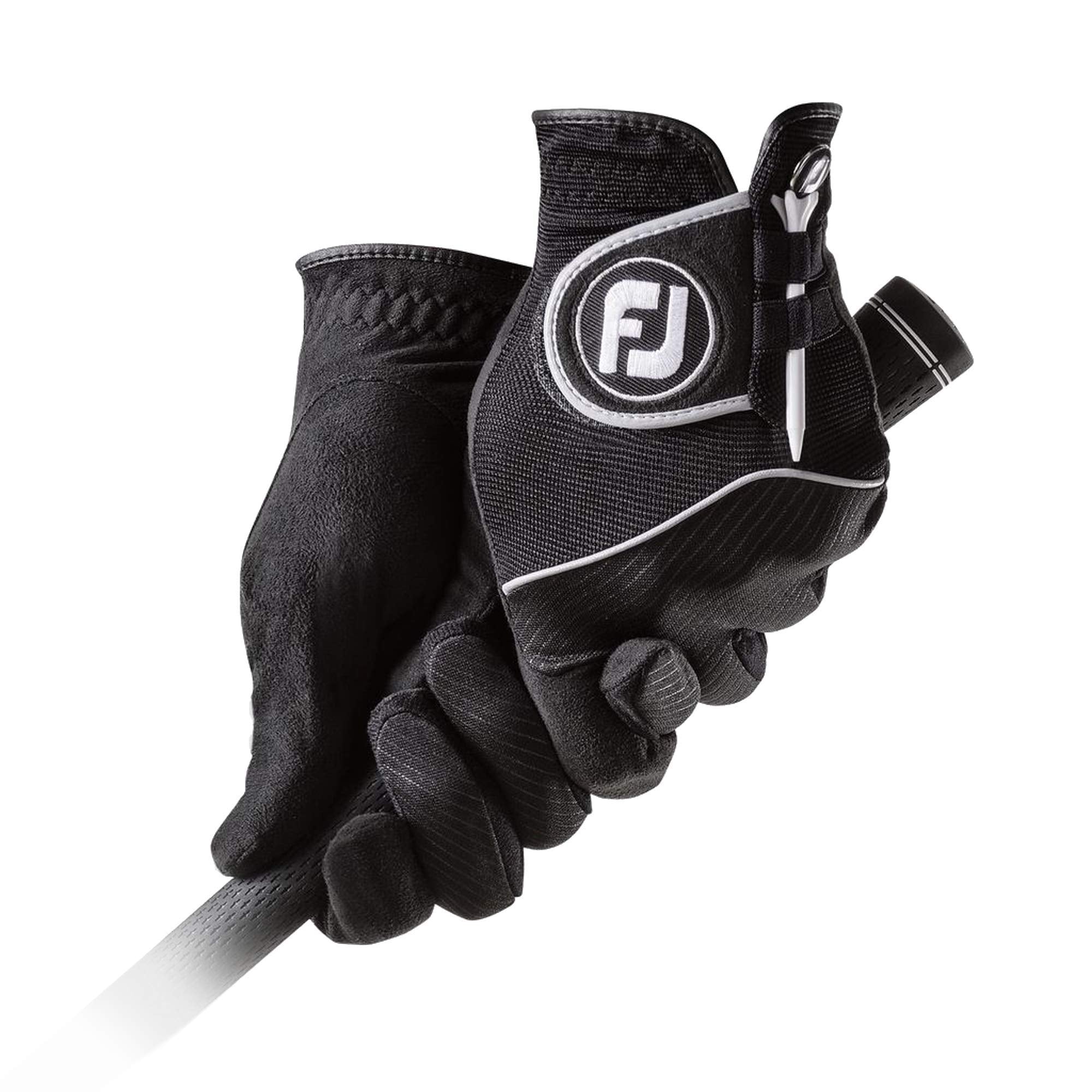 Footjoy Men'S Raingrip Pair Golf Glove Black Large, Pair
