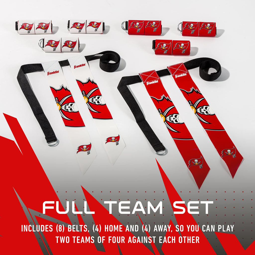 Franklin Sports Nfl Tampa Bay Buccaneers Flag Football Sets - Nfl Team Flag Football Belts And Flags - Flag Football Equipment F