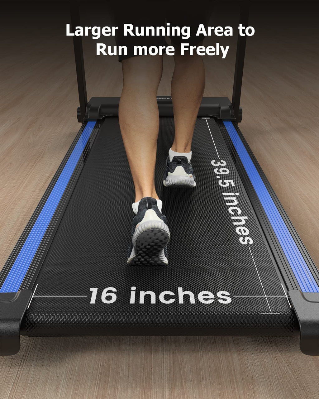 Urevo Folding Treadmill, 2.25Hp Treadmills For Home With 12 Hiit Modes, Compact Mini Treadmill For Home Office, Space Saving Sma