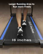 Urevo Folding Treadmill, 2.25Hp Treadmills For Home With 12 Hiit Modes, Compact Mini Treadmill For Home Office, Space Saving Sma
