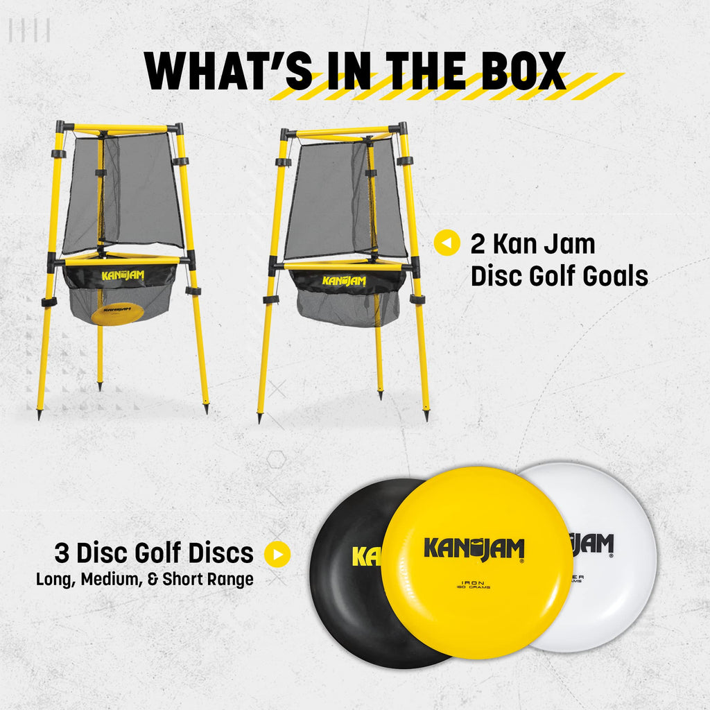 Kan Jam Ultimate Disc Golf Set With 2 Baskets And 3 Discs
